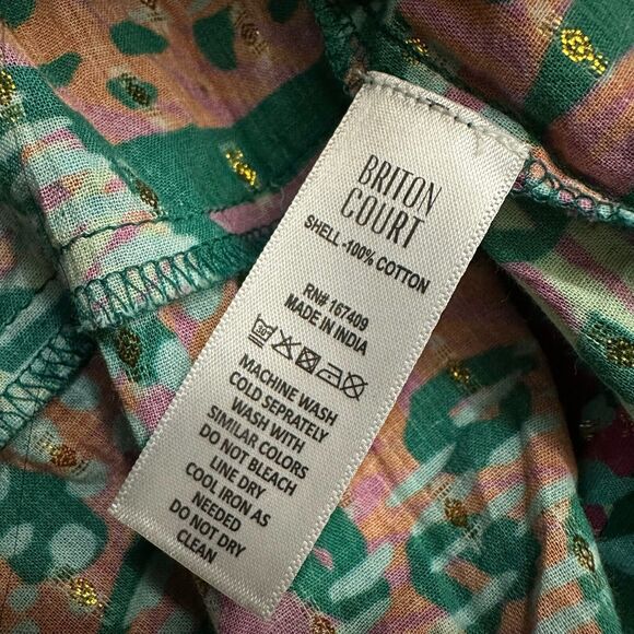 BRITON COURT Willow Maxi Dress Multicolor Tiered Metallic Boho NWOT - Picture 8 of 10